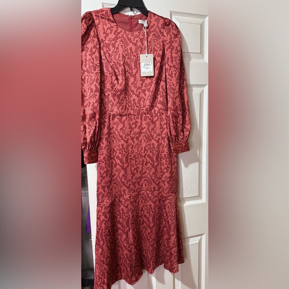 Chelsea28 Pink Sheath Dress with Bishop Sleeves